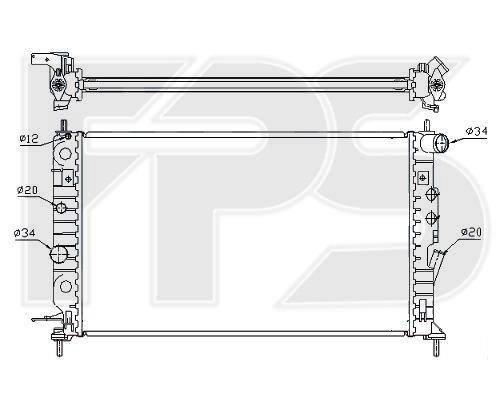 FPS FP 52 A312 Radiator, engine cooling FP52A312