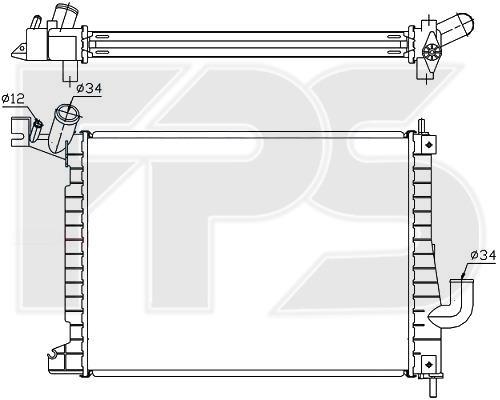 FPS FP 52 A299-X Radiator, engine cooling FP52A299X