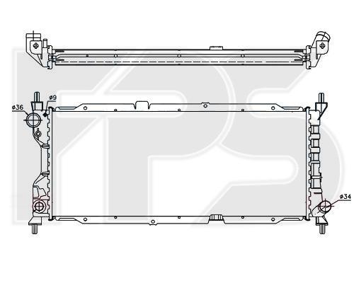 FPS FP 52 A278-X Radiator, engine cooling FP52A278X