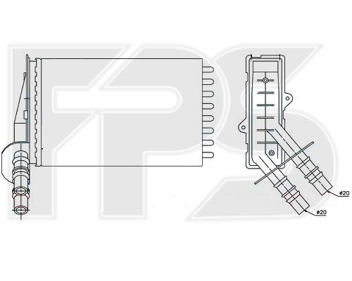 FPS FP 56 N52 Heat exchanger, interior heating FP56N52