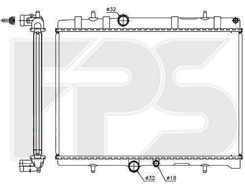 FPS FP 54 A294-X Radiator, engine cooling FP54A294X