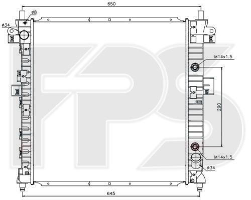 FPS FP 66 A1421 Radiator, engine cooling FP66A1421