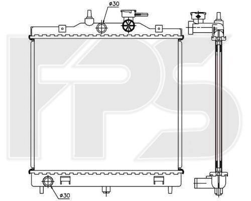 FPS FP 40 A1425-X Radiator, engine cooling FP40A1425X