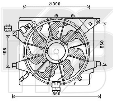 FPS FP 32 W92 Engine cooling fan assembly FP32W92