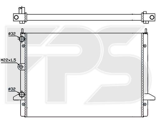 FPS FP 74 A1213-X Radiator, engine cooling FP74A1213X