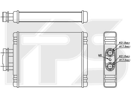 FPS FP 74 N175-X Heat exchanger, interior heating FP74N175X