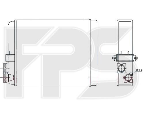 FPS FP 72 N170-X Heat exchanger, interior heating FP72N170X