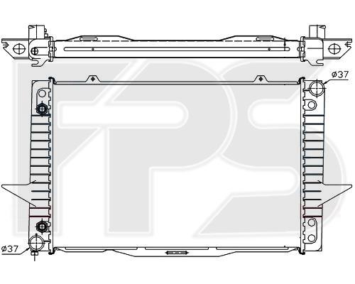 FPS FP 72 A488-X Radiator, engine cooling FP72A488X