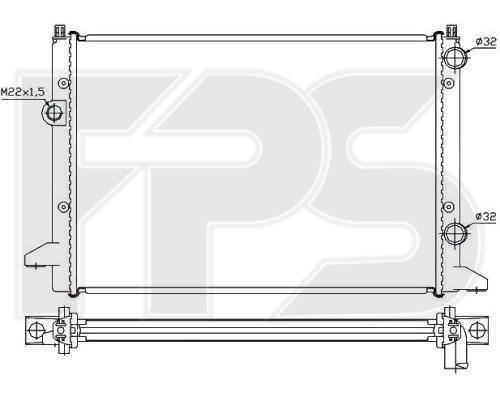 FPS FP 74 A456-P Radiator, engine cooling FP74A456P