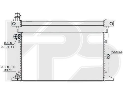 FPS FP 74 A1215-X Radiator, engine cooling FP74A1215X