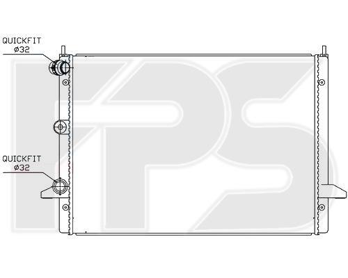 FPS FP 74 A1214-X Radiator, engine cooling FP74A1214X