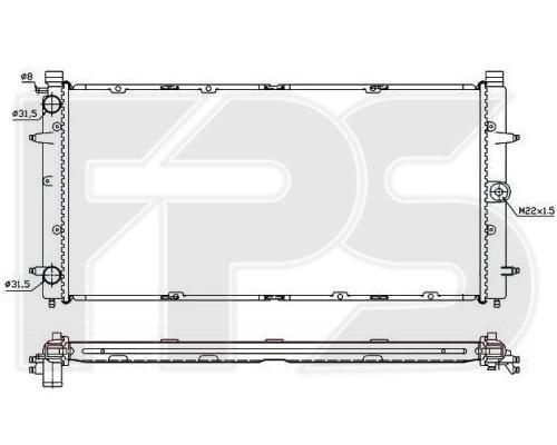 FPS FP 74 A753-X Radiator, engine cooling FP74A753X
