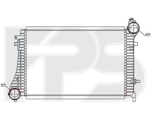 FPS FP 74 T105 Intercooler, charger FP74T105