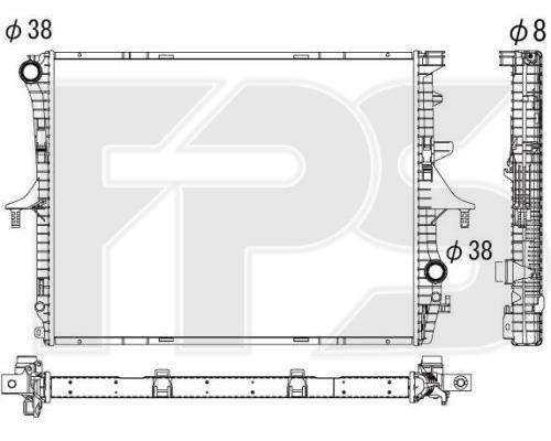 FPS FP 74 A1207-X Radiator, engine cooling FP74A1207X