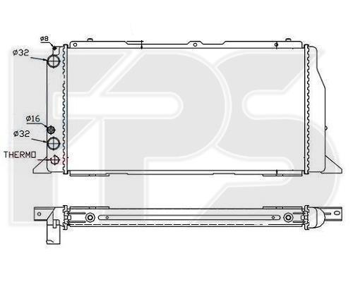 FPS FP 12 A418-X Radiator, engine cooling FP12A418X