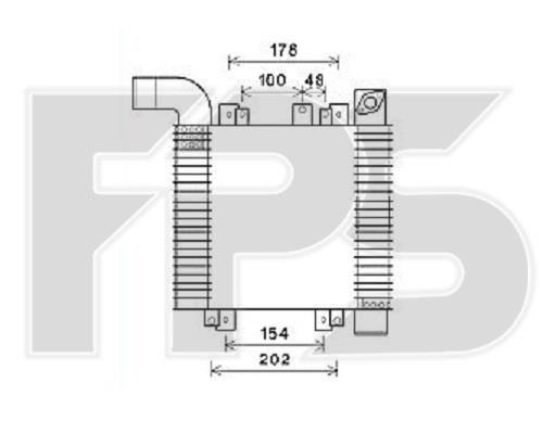 FPS FP 32 T133-X Intercooler, charger FP32T133X