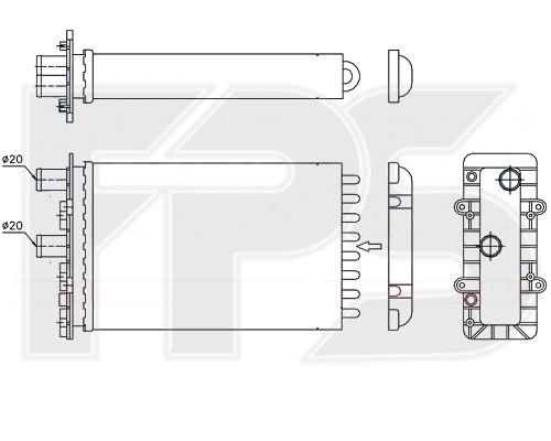 FPS FP 54 N200 Heat exchanger, interior heating FP54N200