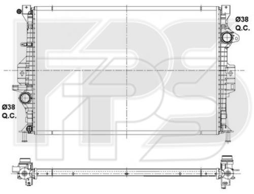 FPS FP 28 A122-X Radiator, engine cooling FP28A122X