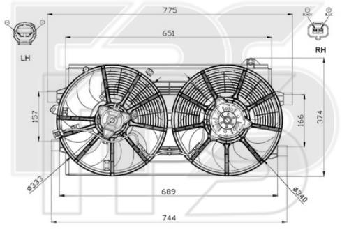 FPS FP 50 W1478 Engine cooling fan assembly FP50W1478