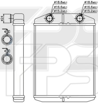 FPS FP 56 N209-X Heat exchanger, interior heating FP56N209X
