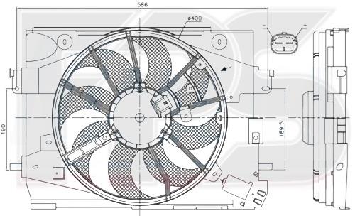 FPS FP 56 W373 Engine cooling fan assembly FP56W373