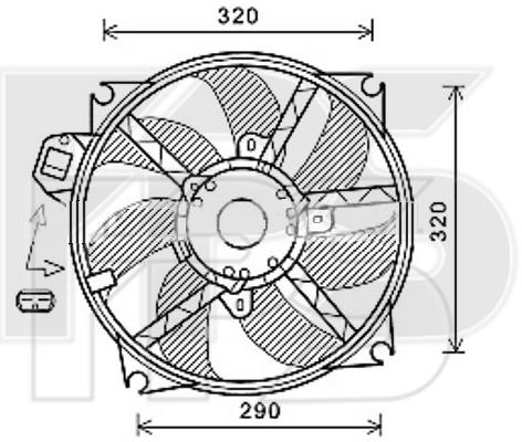 FPS FP 56 W374 Engine cooling fan assembly FP56W374