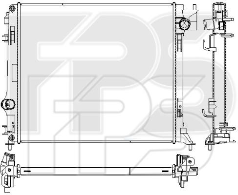 FPS FP 50 A260-X Radiator, engine cooling FP50A260X