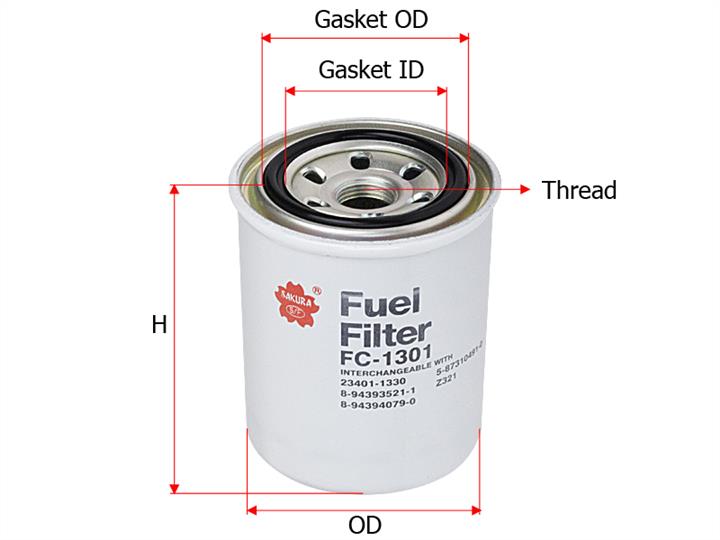Sakura FC-1301 Fuel filter FC1301