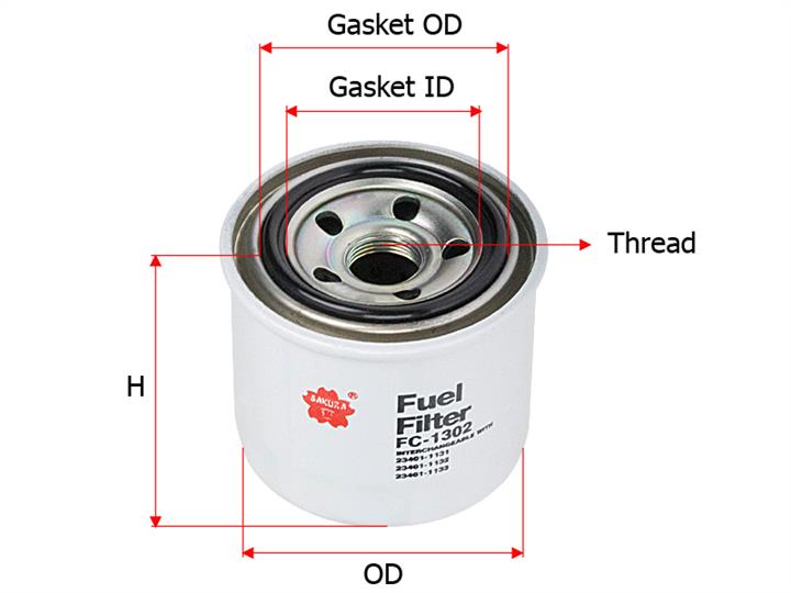 Sakura FC-1302 Fuel filter FC1302