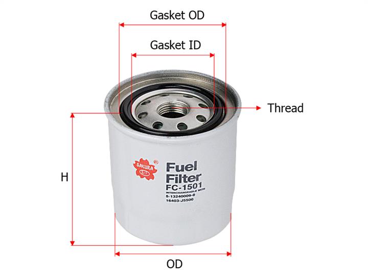 Sakura FC-1501 Fuel filter FC1501