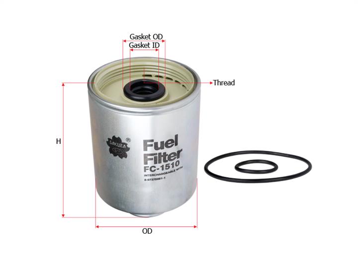 Sakura FC-1510 Fuel filter FC1510