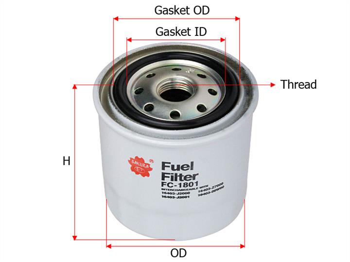Sakura FC-1801 Fuel filter FC1801