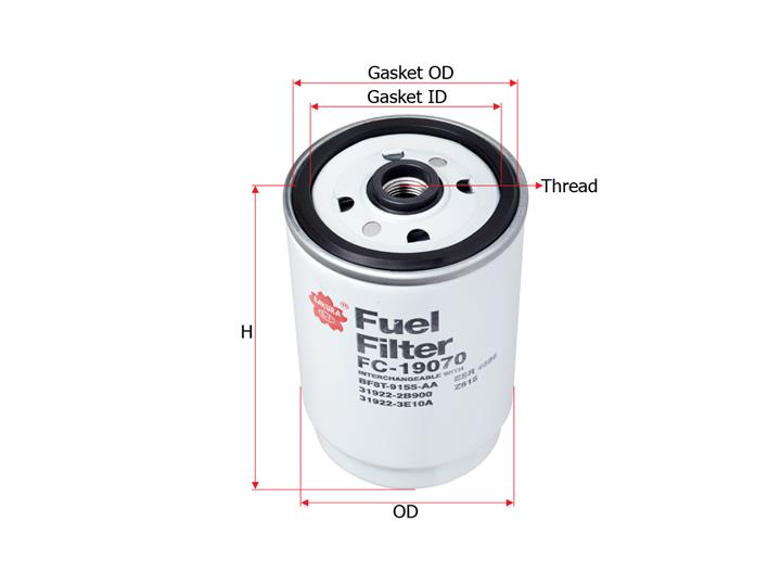 Sakura FC-19070 Fuel filter FC19070