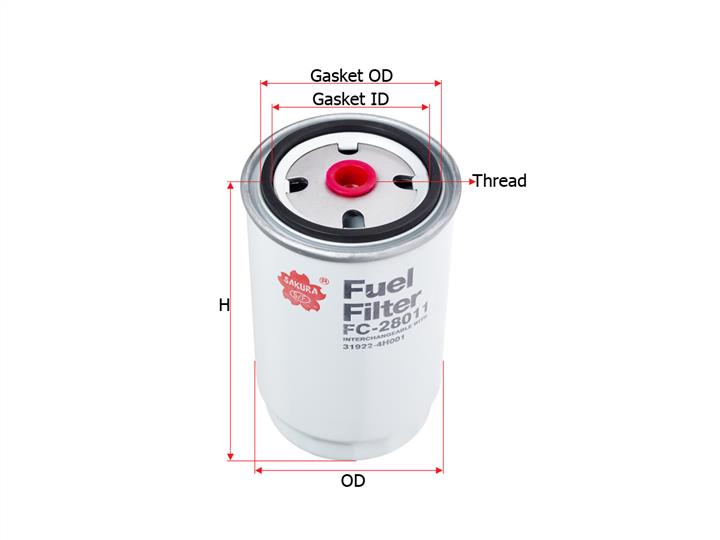 Sakura FC-28011 Fuel filter FC28011