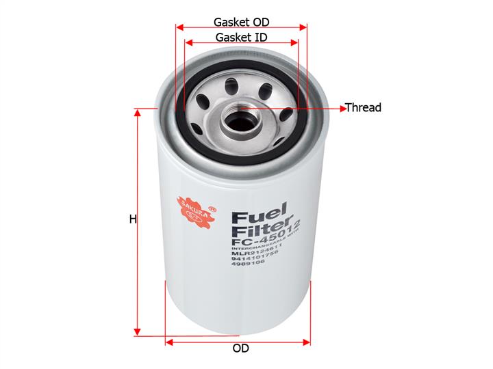 Sakura FC-45012 Fuel filter FC45012