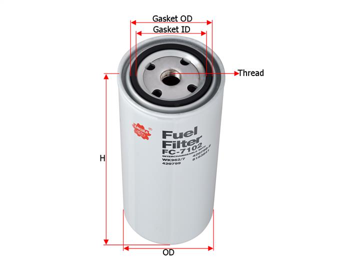 Sakura FC-7102 Fuel filter FC7102