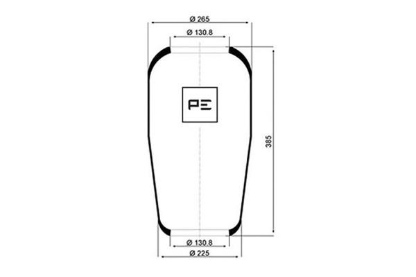 PE Automotive 084.028-70A Boot, air suspension 08402870A