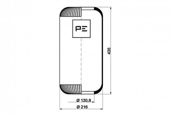 PE Automotive 084.087-70A Boot, air suspension 08408770A