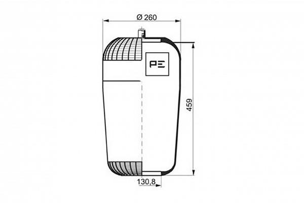 PE Automotive 084.111-70A Boot, air suspension 08411170A