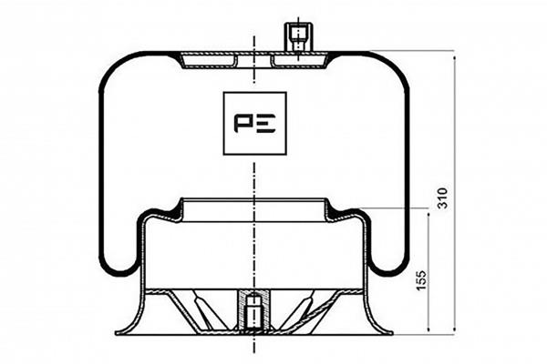 PE Automotive 084.111-73A Boot, air suspension 08411173A