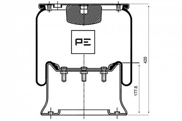 PE Automotive 084.114-73A Boot, air suspension 08411473A
