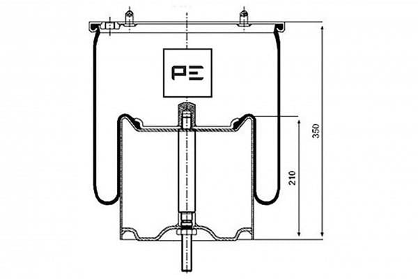 PE Automotive 084.119-72A Boot, air suspension 08411972A