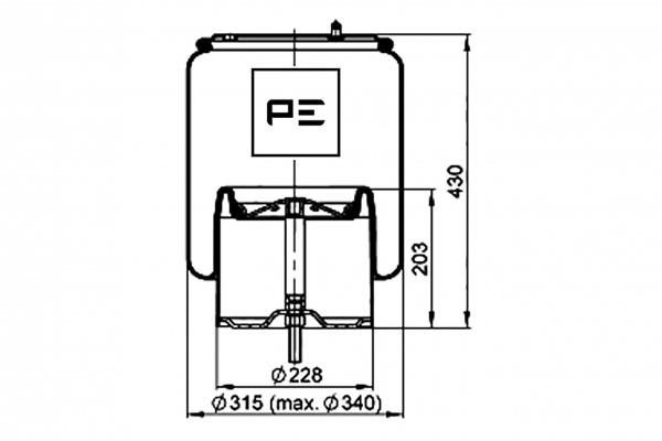 PE Automotive 084.335-71A Boot, air suspension 08433571A