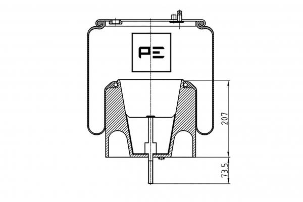 PE Automotive 084.360-71A Boot, air suspension 08436071A