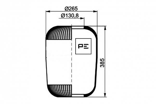 PE Automotive 084.030-70A Boot, air suspension 08403070A