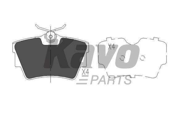 Rear disc brake pads, set Kavo parts KBP-6604