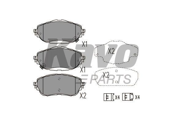 Kavo parts KBP-9123 Brake pad set KBP9123 KBP9123 Kavo parts Brake pad set