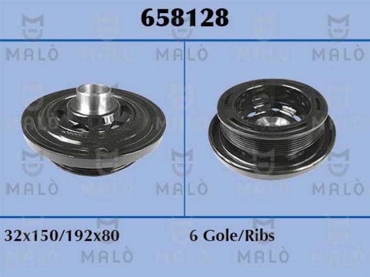 Malo 658128 Pulley crankshaft 658128