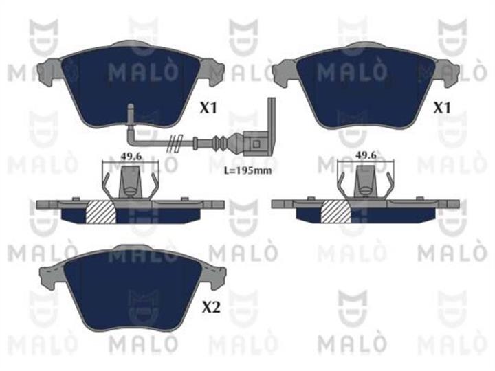 Malo 1051183 Brake Pad Set, disc brake 1051183