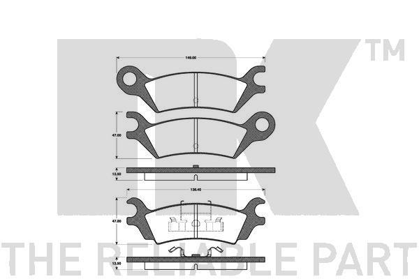 NK 223208 Brake Pad Set, disc brake 223208